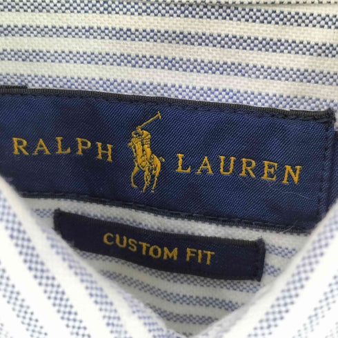 ラルフローレン RALPH LAUREN CUSTOM FIT ポニー刺繍 ストライプ ボタンダウンシャツ メンズ import:XS