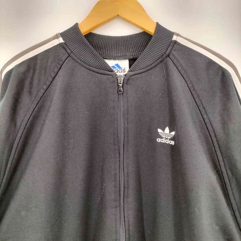 アディダス adidas 90s トレフォイルロゴ 刺繍 バイカラー 3ストライプ トラックジャケット メンズ import:M