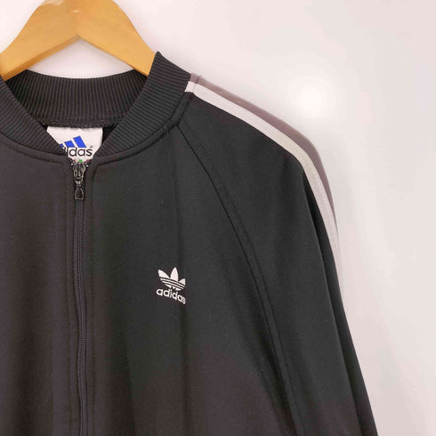 アディダス adidas 90s トレフォイルロゴ 刺繍 バイカラー 3ストライプ トラックジャケット メンズ import:M