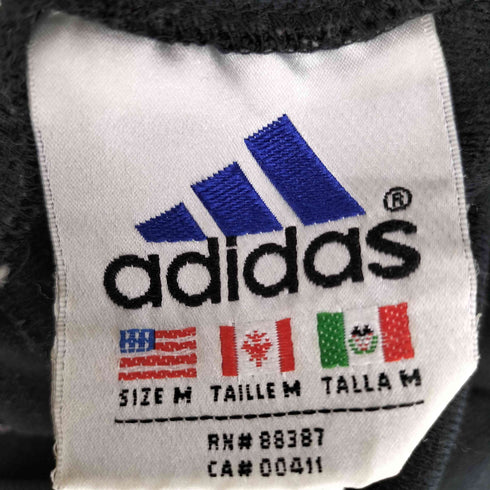 アディダス adidas 90s トレフォイルロゴ 刺繍 バイカラー 3ストライプ トラックジャケット メンズ import:M