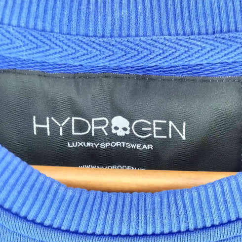 ハイドロゲン HYDROGEN ジップ マルチカラー スカル 異素材切替 クルーネックスウェット メンズ import:S