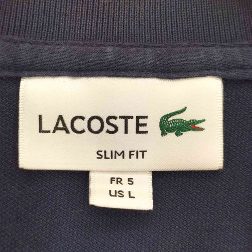 ラコステ LACOSTE SLIM-FIT ロゴ刺繍 鹿の子ポロシャツ メンズ import:L