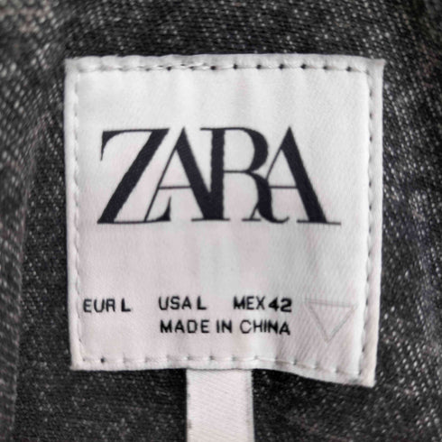 ザラ ZARA サイドジップデニム S/S カットソー メンズ import:L