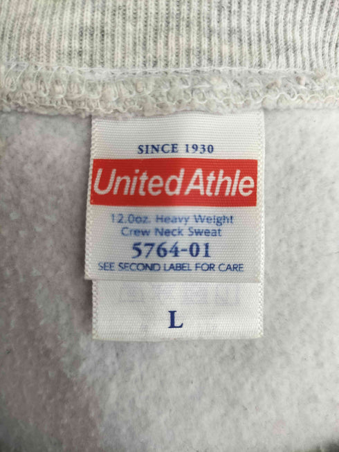 ユナイテッドアスレ UNITED ATHLE 両面プリント 12.0オンス ヘヴィーウェイト クルーネック スウェット メンズ JPN:L
