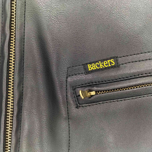 バッカーズ Backers フェイクレザー ブルゾンジャケット メンズ M