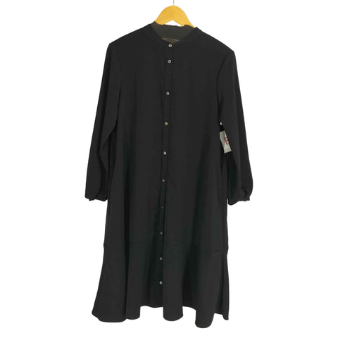 バーニーズニューヨーク BARNEYS NEWYORK ノーカラー ロングシャツワンピース レディース EUR:38