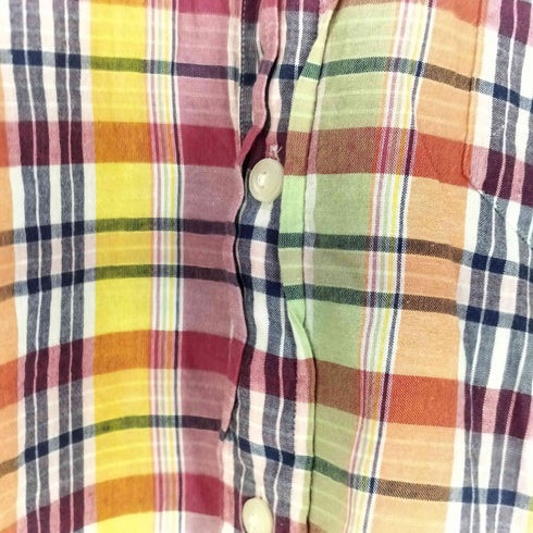 ラルフローレン RALPH LAUREN 90S マルチカラー チェック プルオーバーシャツ メンズ import:L