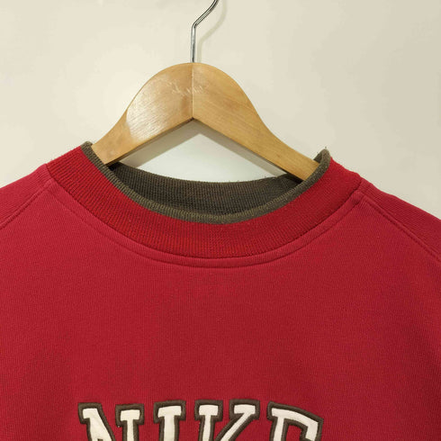 ナイキ NIKE 90s 白タグ センタースウッシュ リブ編み クルーネック スウェット メンズ import:L