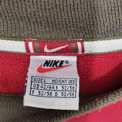 ナイキ NIKE 90s 白タグ センタースウッシュ リブ編み クルーネック スウェット メンズ import:L
