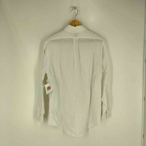ブルックスブラザーズ 346 BROOKS BROTHERS SLIM FIT リネン100% ボタンダウンシャツ メンズ import:M