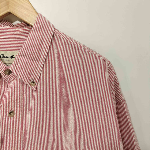 エディーバウアー Eddie Bauer キャンディストライプ シアサッカー ボタンダウン シャツ メンズ import:L