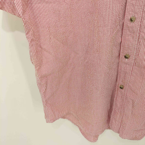 エディーバウアー Eddie Bauer キャンディストライプ シアサッカー ボタンダウン シャツ メンズ import:L