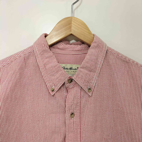 エディーバウアー Eddie Bauer キャンディストライプ シアサッカー ボタンダウン シャツ メンズ import:L