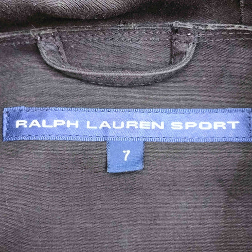 ラルフローレンスポーツ RALPH LAUREN SPORT 00s ポリウレタンコーティング レザーベルクロ フーデットジャケット レディース 7