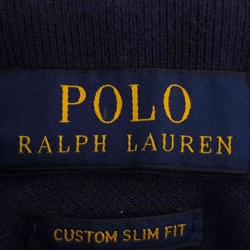ポロラルフローレン POLO RALPH LAUREN CUSTOM SLIM FIT 鹿の子 ビッグポニー刺繍 ポロシャツ メンズ import:L