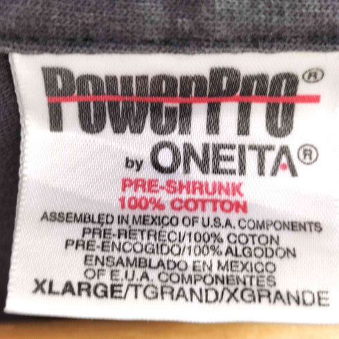 90s PowerPro by ONEITA ボディ 企業プリント アドバタイジングTシャツ メンズ import:XL