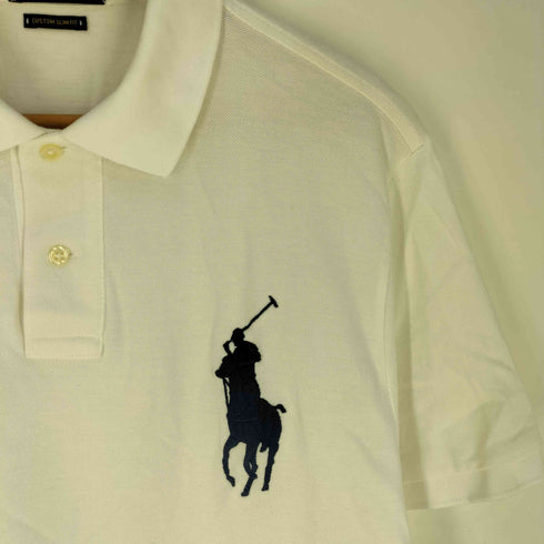 ポロラルフローレン POLO RALPH LAUREN CUSTOM SLIM FIT 鹿の子 ビッグポニー刺繍 ポロシャツ メンズ import:L