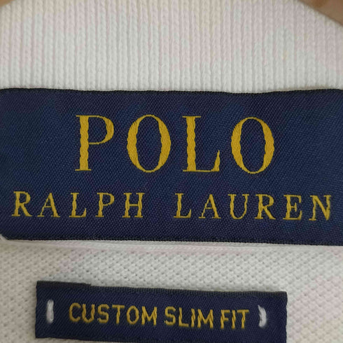 ポロラルフローレン POLO RALPH LAUREN CUSTOM SLIM FIT 鹿の子 ビッグポニー刺繍 ポロシャツ メンズ import:L