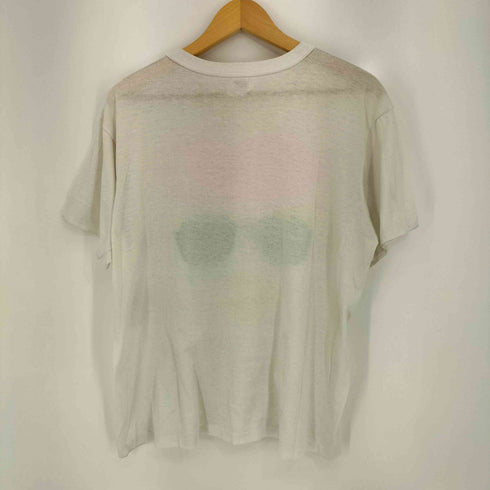 レイバン Ray-Ban 80-90s カナダ製 大判ロゴ プリント クルーネック Tシャツ 袖裾 シングルステッチ メンズ ONE SIZE