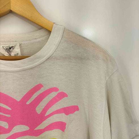 レイバン Ray-Ban 80-90s カナダ製 大判ロゴ プリント クルーネック Tシャツ 袖裾 シングルステッチ メンズ ONE SIZE