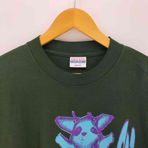 STRAY RATS 両面プリント クルーネック Tシャツ メンズ import:M