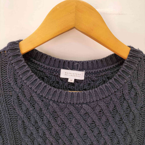 マッキントッシュフィロソフィー MACKINTOSH PHILOSOPHY クルーネックケーブルニット レディース 38