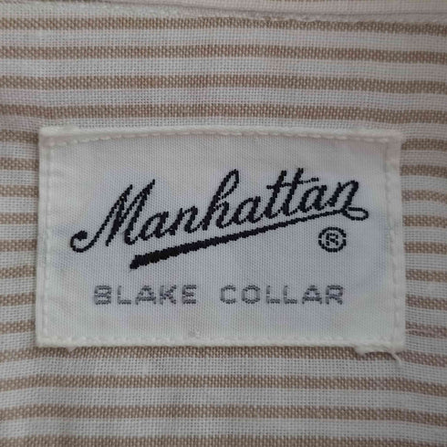 マンハッタン Manhattan 50S BLAKE COLLAR ボーダー ポケットシャツ メンズ 15 1/2