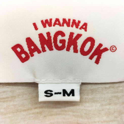 I WANNA BANGKOK 両面プリント ラグランスリーブ Tシャツ メンズ S-M