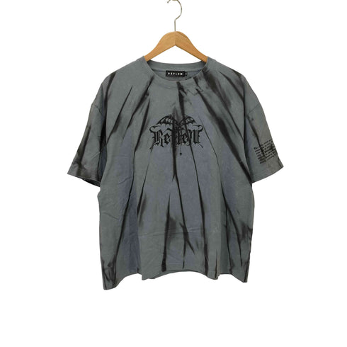 レフレム REFLEM 縛り加工グラフィックプリントオーバーサイズ半袖Tシャツ メンズ JPN:XXL