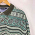 ランズエンド LANDS END 90s USA製 ペイズリー リーフ マルチボーダー メンズ import:L