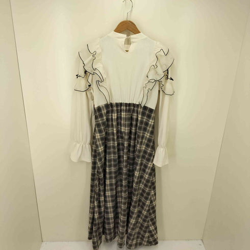 チェック切替 デザインワンピース レディース JPN:XL
