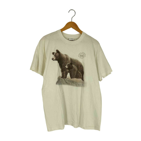 スクリーンスターズ SCREEN STARS 90S 袖裾シングル 熊 クルーネックTシャツ メンズ import:L