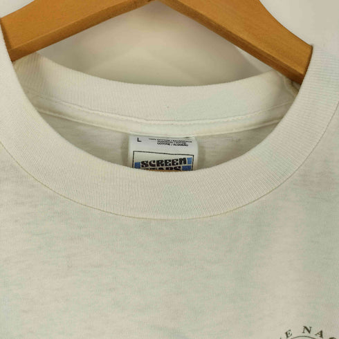 スクリーンスターズ SCREEN STARS 90S 袖裾シングル 熊 クルーネックTシャツ メンズ import:L