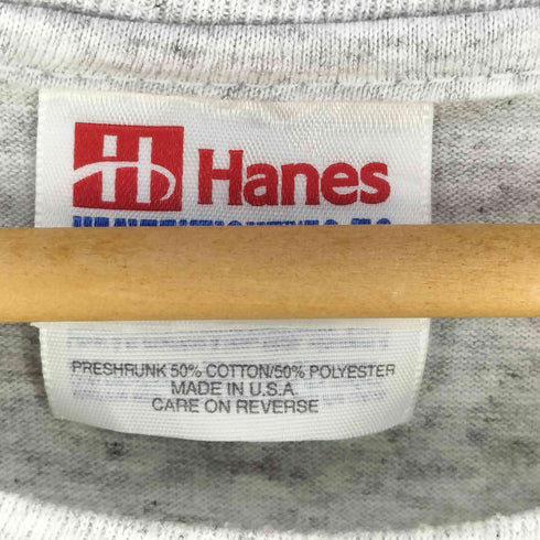 ヘインズ Hanes 90-2000S USA製 袖シングル LABRADOR 犬 プリント クルーネックTシャツ メンズ import:XL