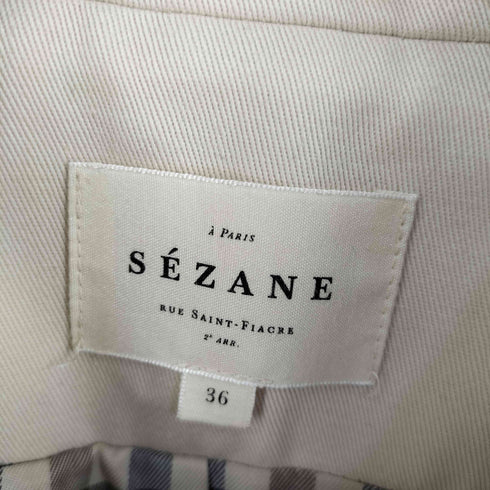 SEZANE 裏地チェック Clydeトレンチコート レディース 36