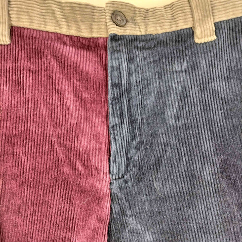 ブルックスブラザーズ BROOKS BROTHERS CLARK FIT 細畝 マルチカラー クレイジーパターン コーデュロイパンツ メンズ W35/L30