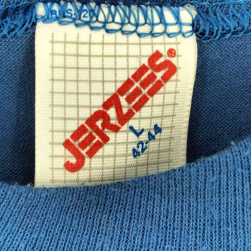ジャージーズ JERZEES 80-90S USA製 袖シングル BRONX クルーネックTシャツ メンズ import:L