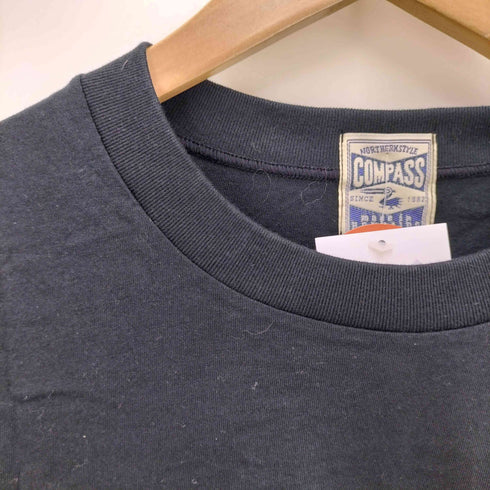 COMPASS 両面プリントTシャツ 袖裾シングルステッチ メンズ LL