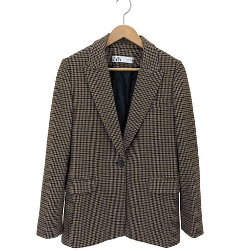 ザラ ZARA エルボーパッチテーラードジャケット レディース import:XS