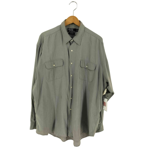 ポロバイラルフローレン Polo by RALPH LAUREN BENFORD シルクコットン L/S シャツ メンズ XL