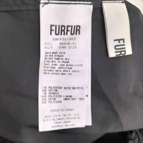 ファーファー furfur フリル刺繍ショートパンツ レディース ONE SIZE