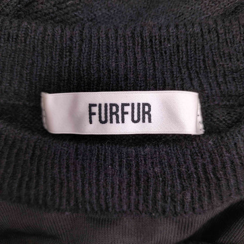 ファーファー furfur レースモヘアニットドレス レディース ONE SIZE