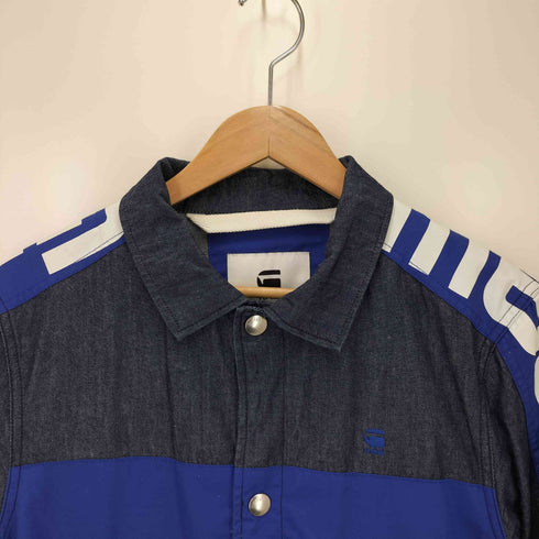 ジースターロー G-STAR RAW setscale pm coach overshirt 切替 デニムシャツ メンズ import:M