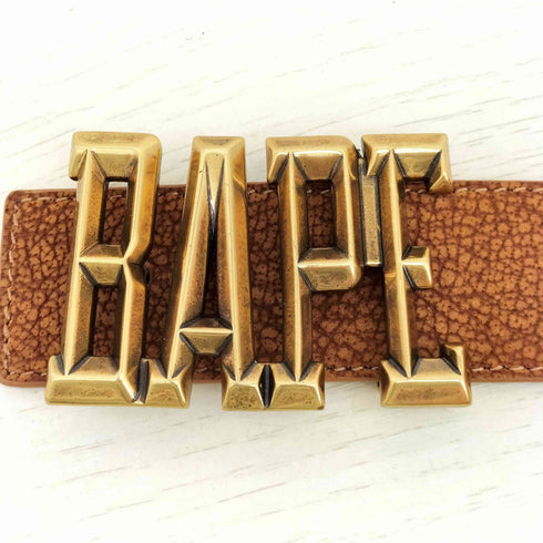 アベイシングエイプ A BATHING APE 26ss REVERSIBLE LEATHER BELT メンズ