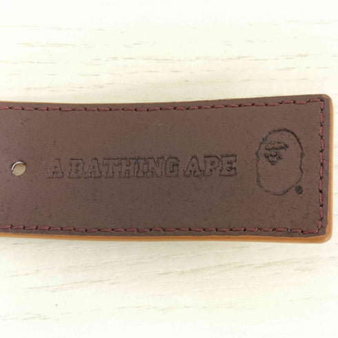 アベイシングエイプ A BATHING APE 26ss REVERSIBLE LEATHER BELT メンズ