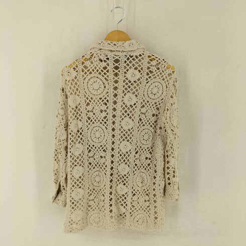 ザラ ZARA クロシェ シャツジャケット レディース S