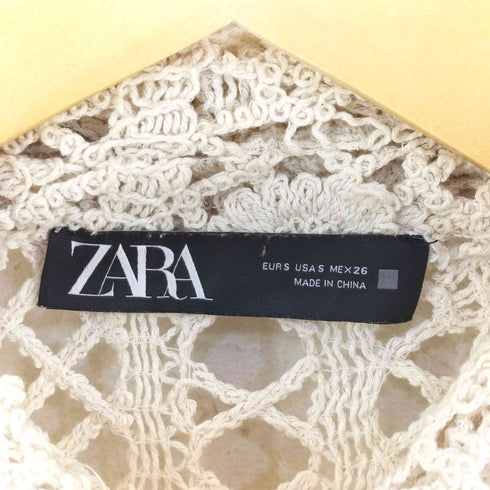 ザラ ZARA クロシェ シャツジャケット レディース S