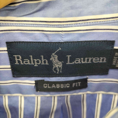 ラルフローレン RALPH LAUREN 90S ポニー刺繍 クラシック フィット ストライプ柄 Tシャツ メンズ 36