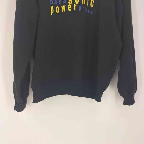 90S RUSSELLボディ USA製 PowerPlay ガジェット 企業ロゴ 両面 プリント 前Vガゼット クルーネック スウェット メンズ import:XL