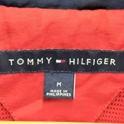 トミーヒルフィガー TOMMY HILFIGER ロゴ刺繍 フーデッド ナイロンジャケット メンズ JPN:M